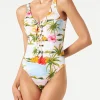 Costume intero da donna con stampa tropicale