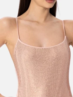 Costume intero da donna chiaro Cecille con strass