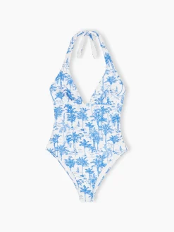 Costume intero da donna Marylin con stampa toile de Jouy