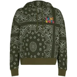 Felpa da donna in felpa con cappuccio e stampa bandana