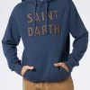 Felpa da uomo blu con patch Saint Barth
