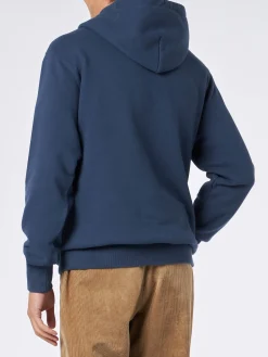 Felpa da uomo blu con patch Saint Barth