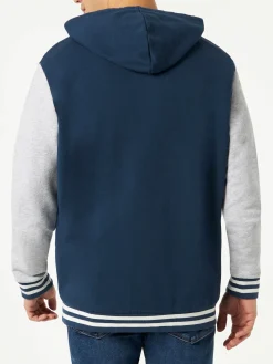 Felpa da uomo in cotone con patch e ricami