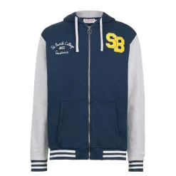 Felpa da uomo in cotone con patch e ricami