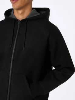 Felpa da uomo in tessuto tecnico scuba nero Carrel