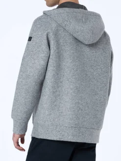 Felpa da uomo in tessuto tecnico scuba grigio mélange Carrel