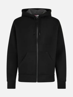 Felpa da uomo in tessuto tecnico scuba nero Carrel