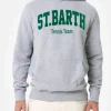 Felpa grigia da uomo Tribeca con St. Barth tennis team