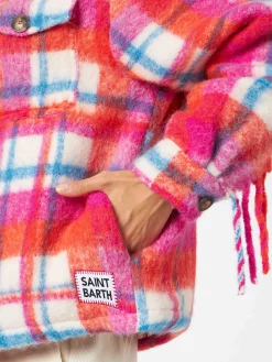 Giacca da donna overshirt con frange