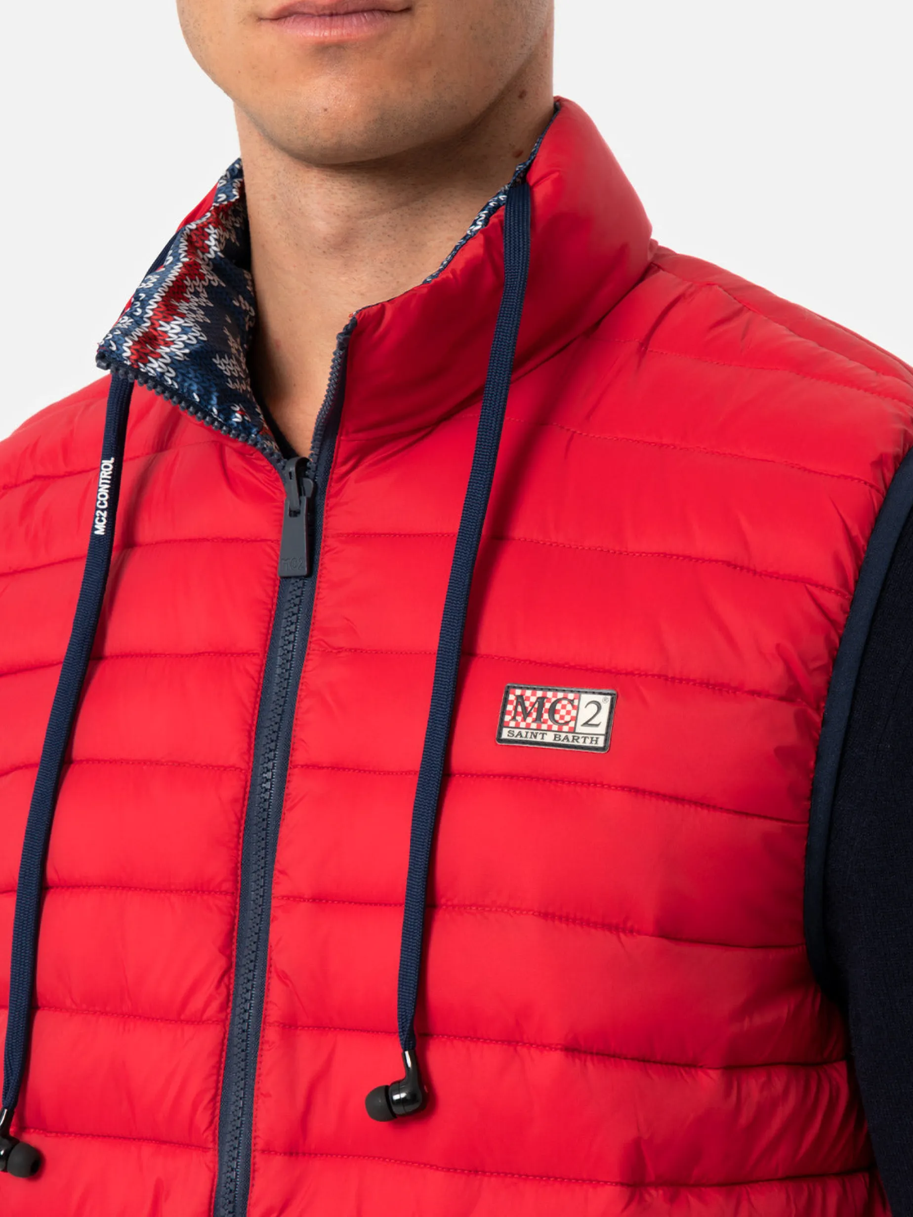 Gilet imbottito rosso da uomo Aspen