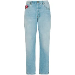 Jeans da donna con tasche in crochet