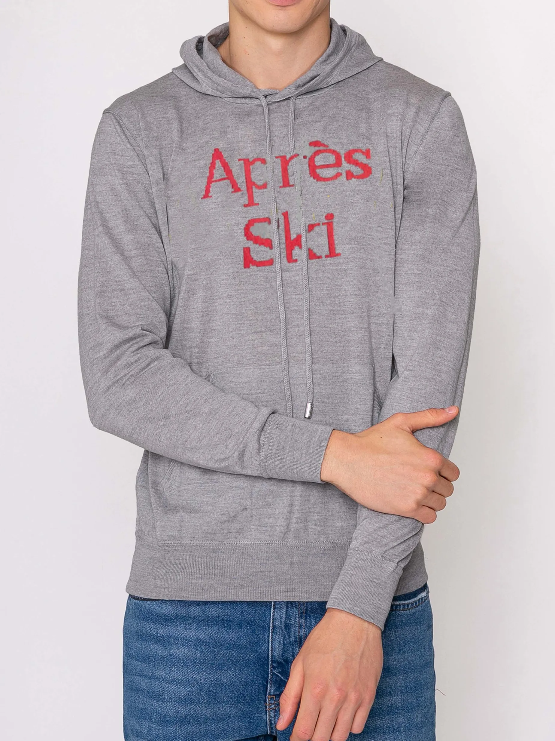 Maglia Après Ski in Misto Cashmere con cappuccio