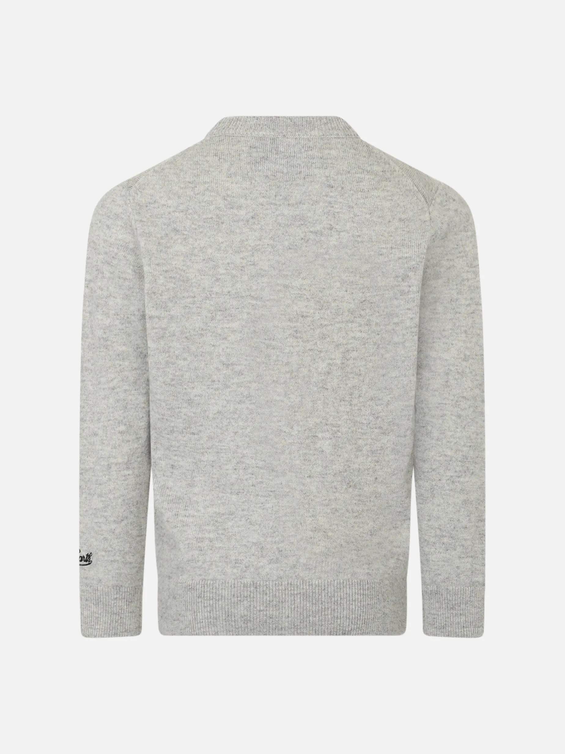 Maglia da bambino girocollo con stampa jacquard Panda saves you