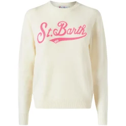 Maglia da donna con logo in spugna Saint Barth