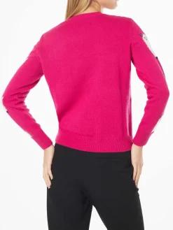 Maglia da donna girocollo con ricamo L'Am<3ur