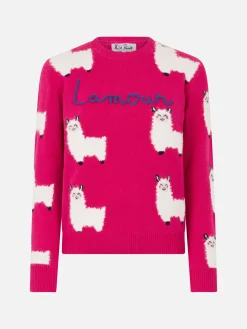 Maglia da donna girocollo con ricamo L'Am<3ur