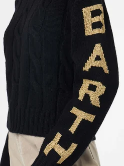 Maglia da donna intrecciata a collo alto con stampa jacquard Saint Barth