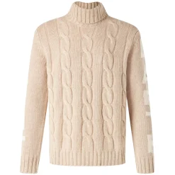 Maglia da uomo a collo alto intrecciata con stampa Saint Barth