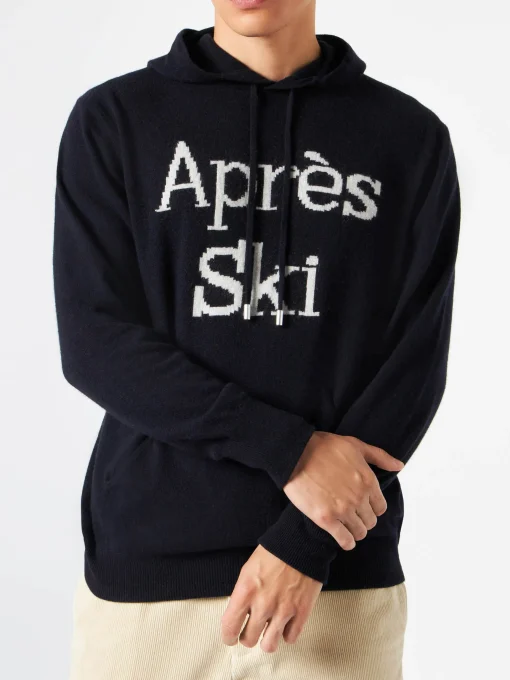 Maglia da uomo con cappuccio e ricamo Après Ski