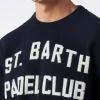 Maglia da uomo girocollo con stampa jacquard St. Barth Padel Club