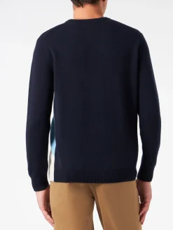 Maglia da uomo girocollo con stampa jacquard Turbone