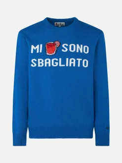 Maglia da uomo girocollo con stampa jacquard Mi sono sbagliato