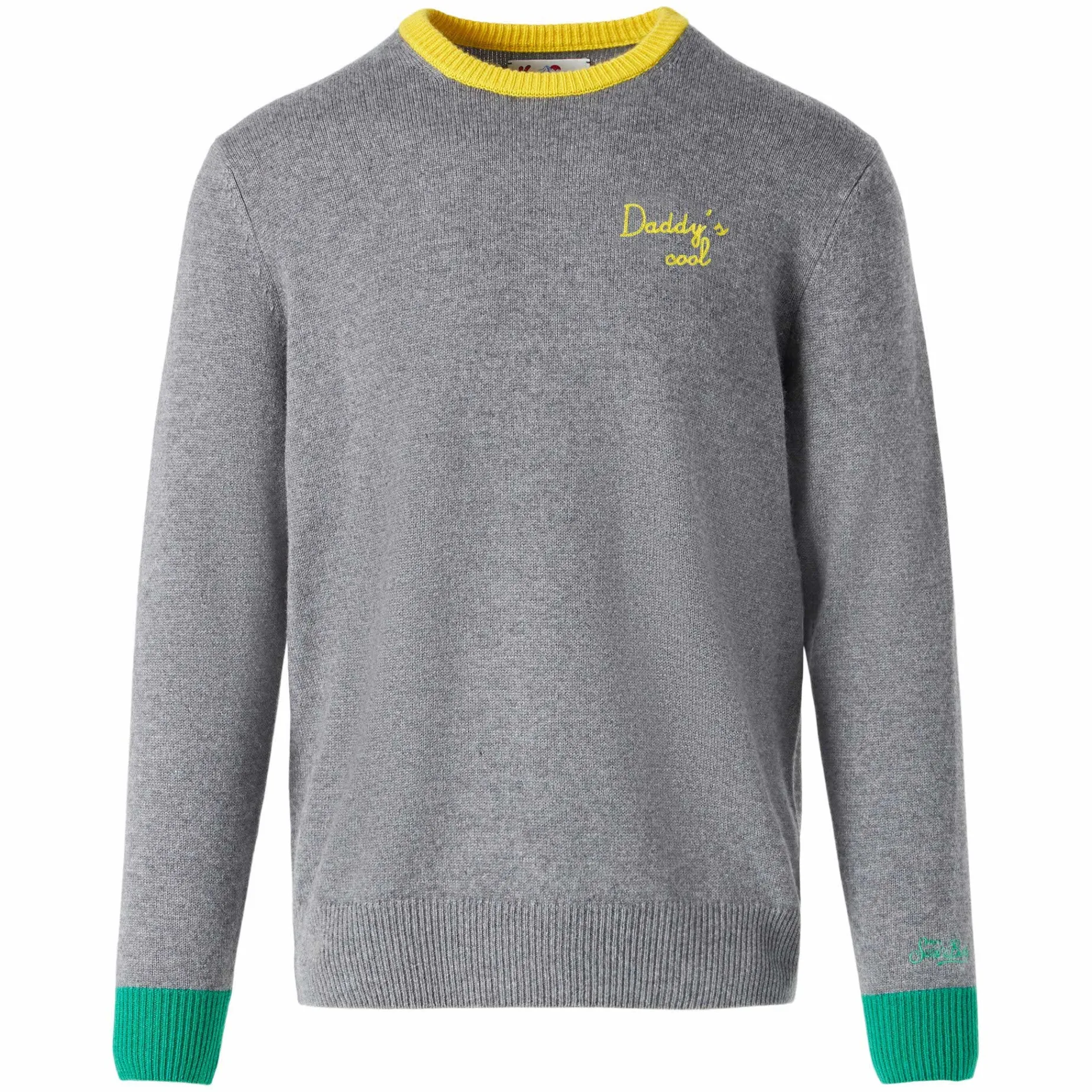 Maglia da uomo grigia con ricamo Daddy's cool
