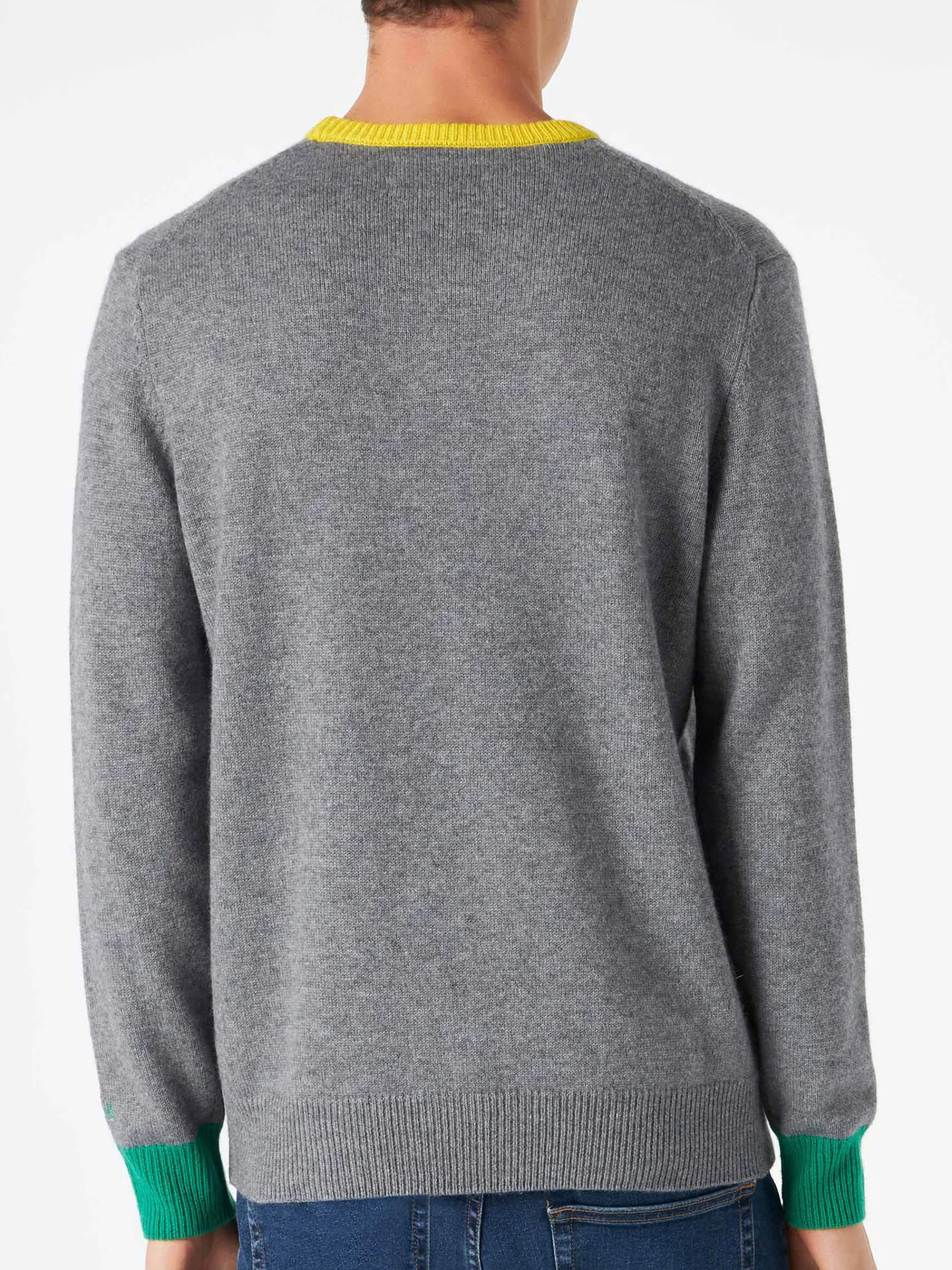 Maglia da uomo grigia con ricamo Daddy's cool