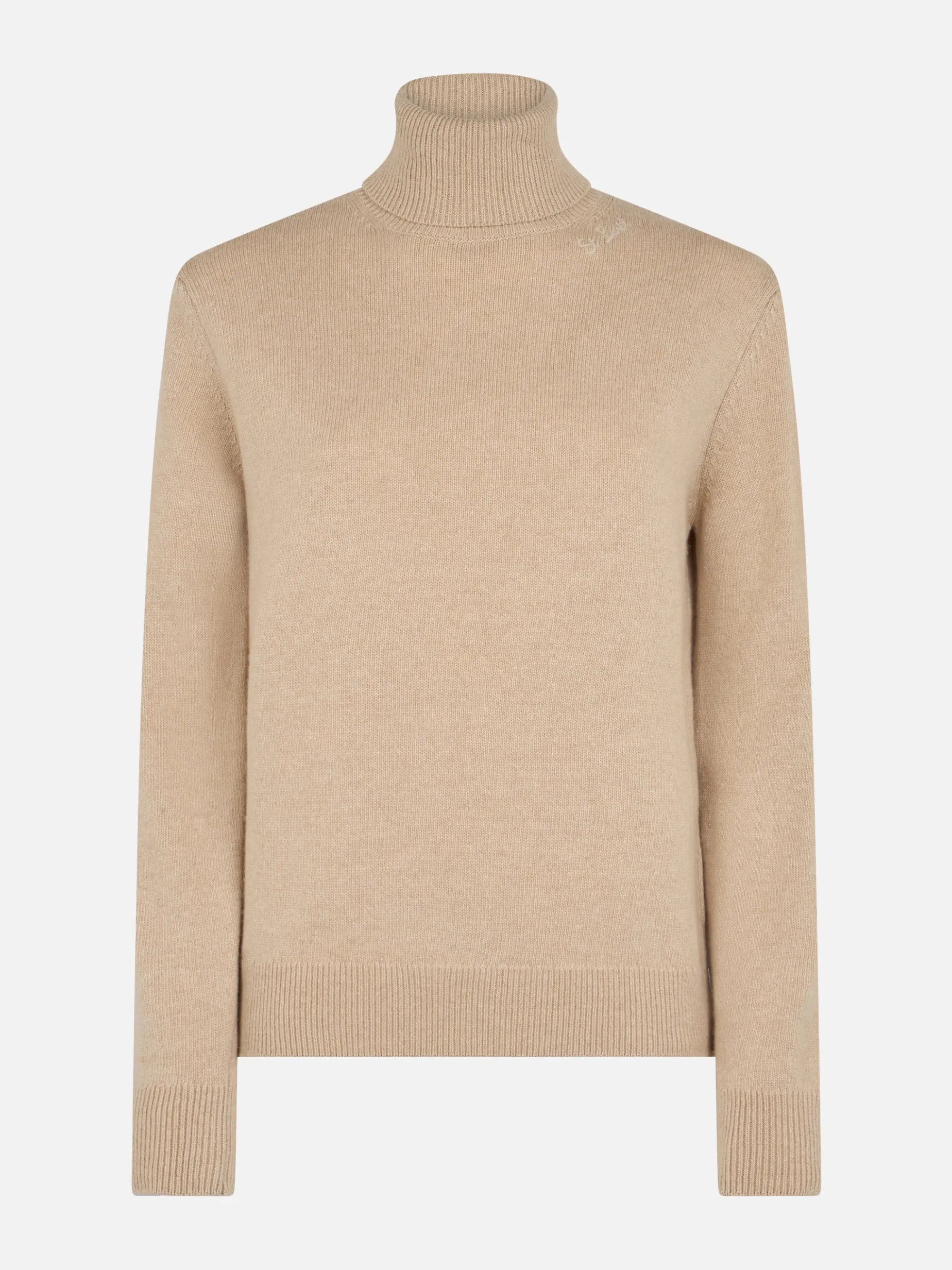 Maglione da donna beige Moody a costine sottili