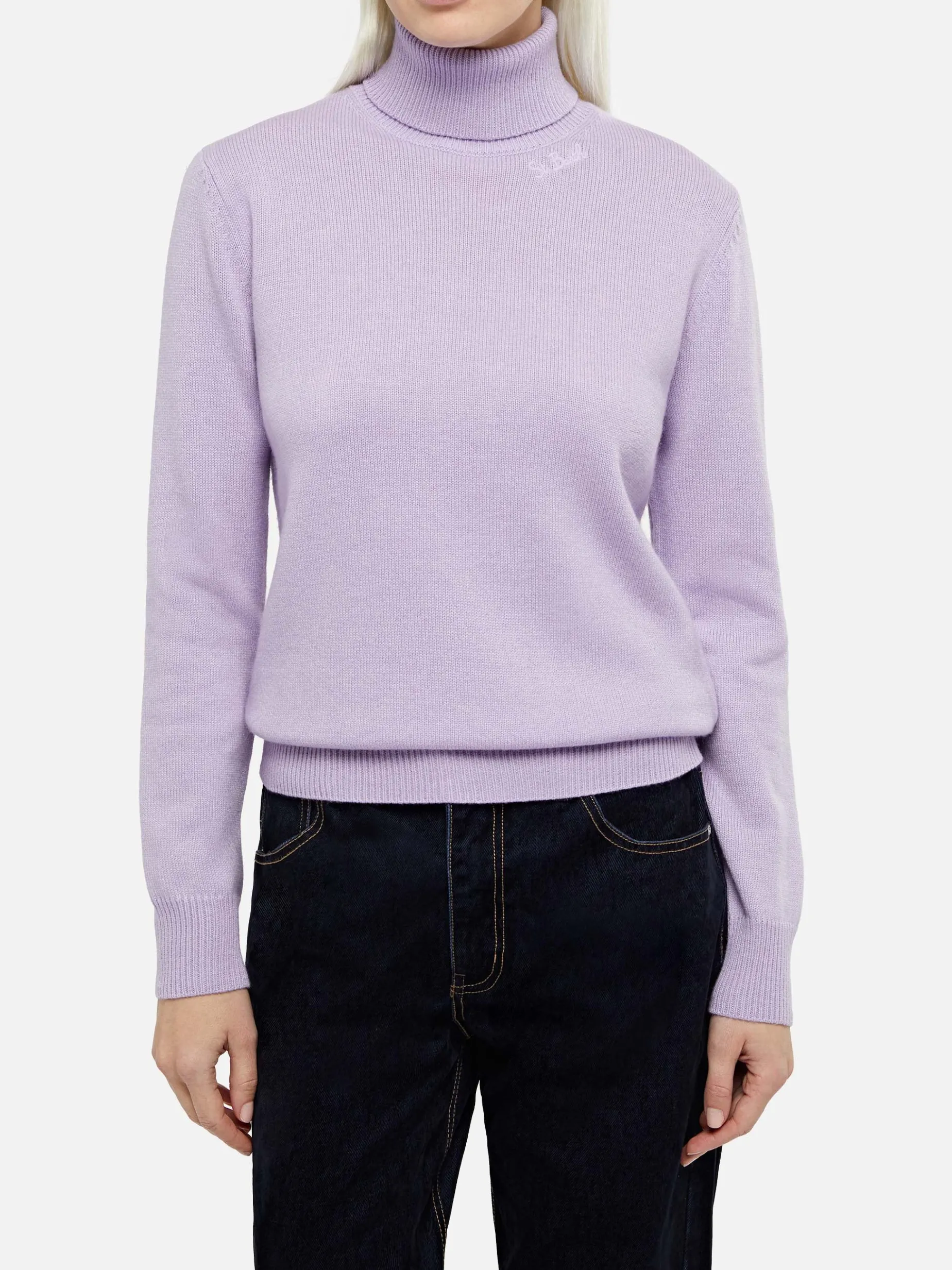 Maglione da donna lilla Moody a costine sottili