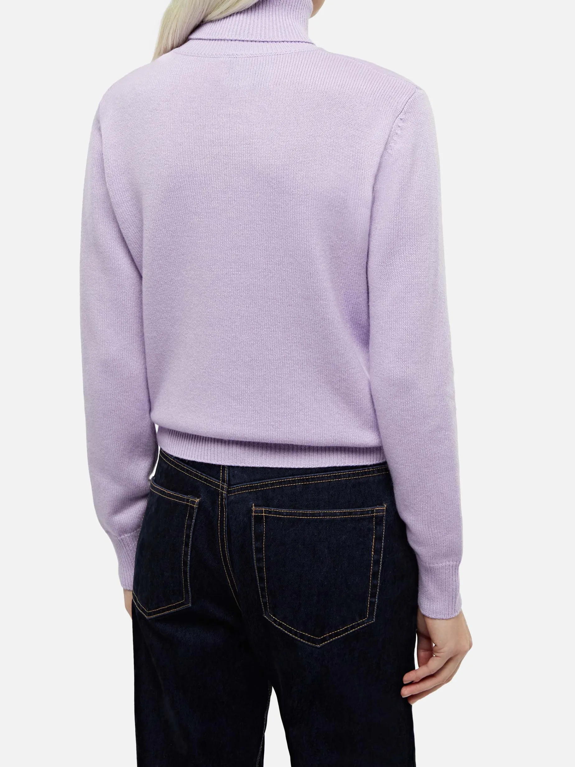 Maglione da donna lilla Moody a costine sottili