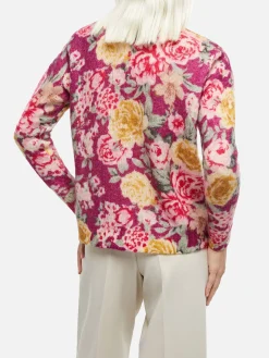 Maglione da donna misto cashmere Louise con stampa floreale
