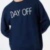 Maglione da uomo girocollo in maglia con ricamo Day Off