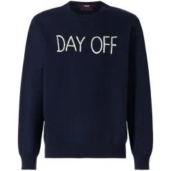 Maglione da uomo girocollo in maglia con ricamo Day Off