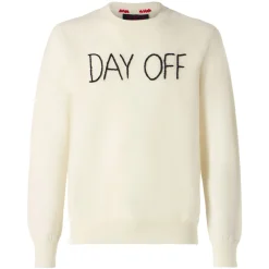 Maglione da uomo girocollo in maglia con ricamo Day Off