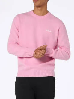 Maglione da uomo in lambswool rosa Regent