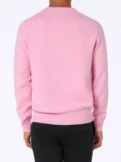 Maglione da uomo in lambswool rosa Regent