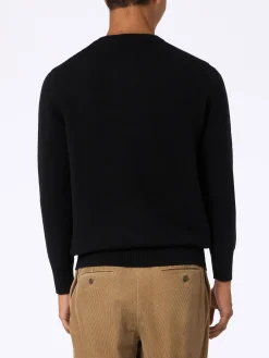 Maglione da uomo in lambswool nero Regent