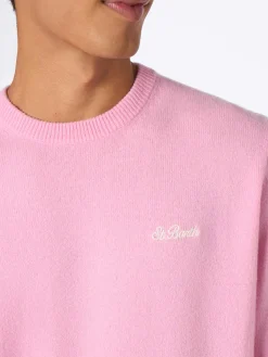 Maglione da uomo in lambswool rosa Regent