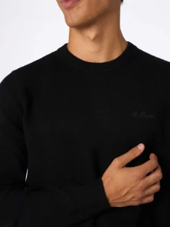 Maglione da uomo in lambswool nero Regent