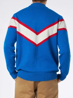 Maglione da uomo mezzo dolcevita con ricamo Après Ski King