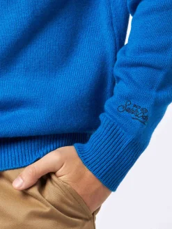 Maglione da uomo mezzo dolcevita con ricamo Après Ski King