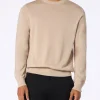 Maglione da uomo Regent beige in lana merino