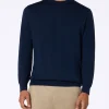 Maglione da uomo Regent blu navy in lana merino