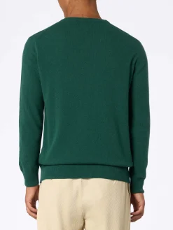 Maglione da uomo verde Heron con ricamo golf champ Snoopy | EDIZIONE SPECIALE SNOOPY PEANUTS