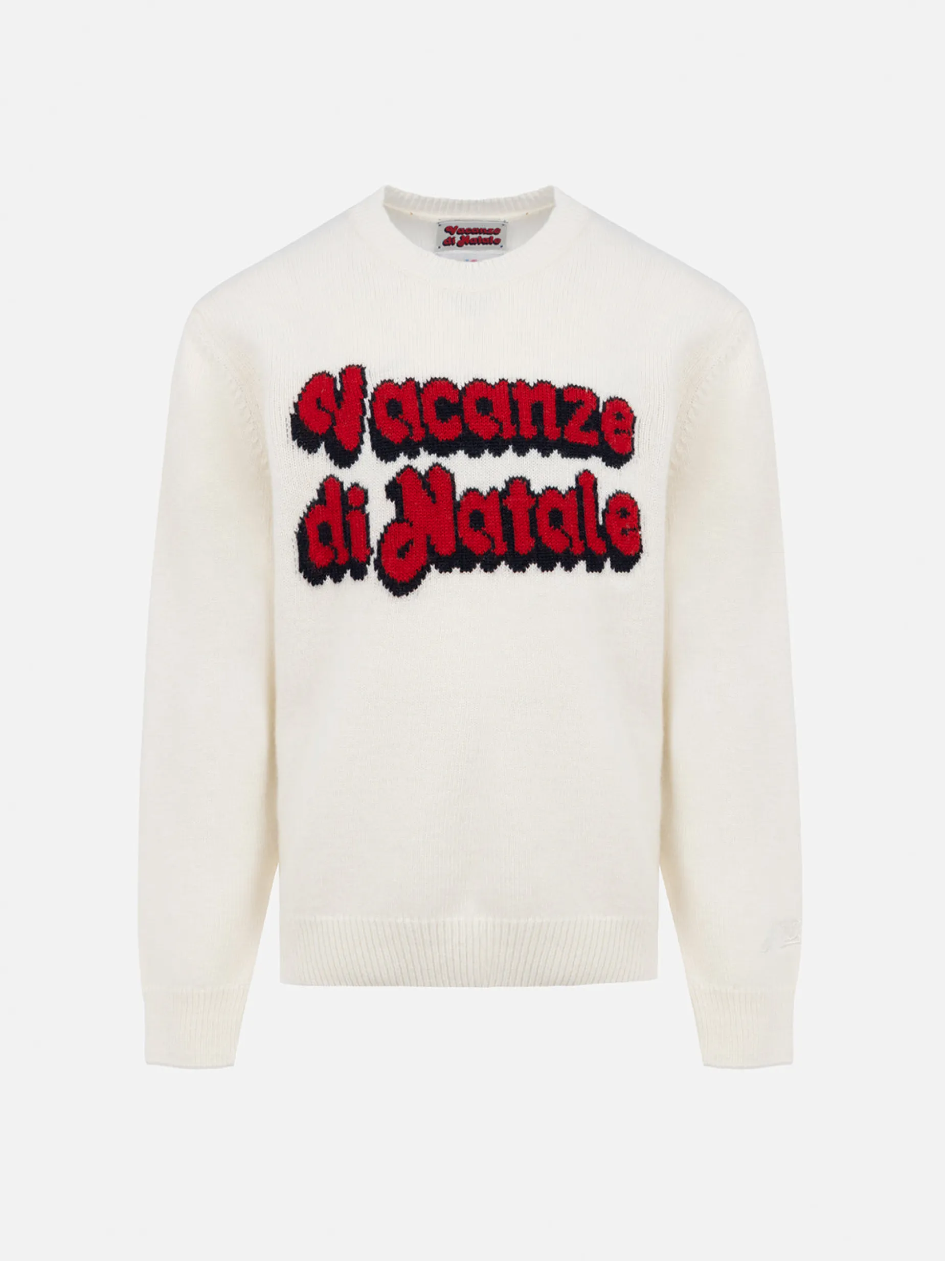 Maglione girocollo bianca da bambina Princess con stampa logo del film Vacanze di Natale | VACANZE DI NATALE EDIZIONE SPECIALE
