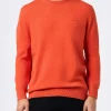 Maglione girocollo in misto cashmere arancione da uomo Regent