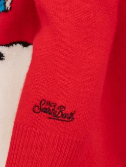 Maglione rosso da uomo Heron con stampa jacquard Peanuts merry | SNOOPY PEANUTS SPECIAL EDITION