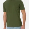 Man military green t-shirt Arnott with St. Barth embroidery