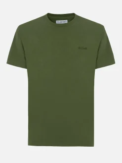 Man military green t-shirt Arnott with St. Barth embroidery